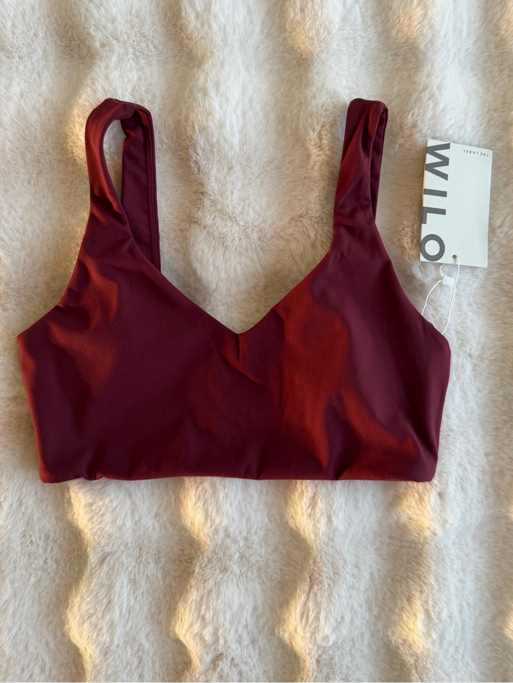 🆕 Wilo the Label | Burgundy Sports Bra - Size S.